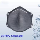 masque de poussière jetable de 4 plis, respirateur de filtre jetable du carbone FFP2