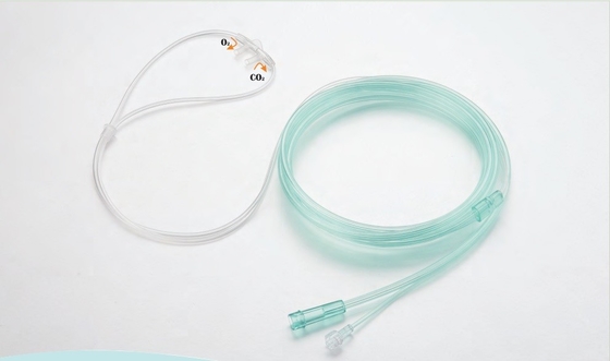 Oxygenothérapie de qualité médicale en PVC avec pinceau de nez réglable avec/sans latex