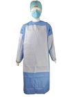 Robe chirurgicale jetable renforcée de SMS, antibactérien médical de robe d'hôpital
