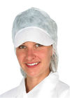 Taille multi principale jetable de preuve humide de chapeau de couleur blanche avec le filet de crête et de cheveux
