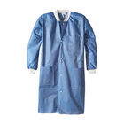 La veste jetable imperméable bleue d'échauffement de SMS frotte avec la manchette tricotée de collier