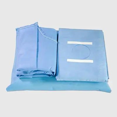 Des kits chirurgicaux jetables bleus, stériles, EO, fournitures chirurgicales complètes pour les cliniques, les hôpitaux et les professionnels de la santé